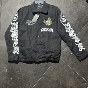 NWT Cookies International Highest Of The High Coaches Jacket Skulls Smoke 420